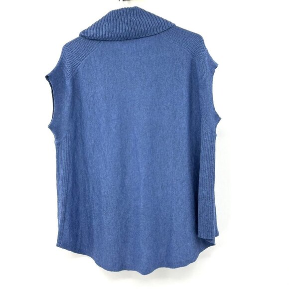 New NWOT Athleta Kennewick Merino Wool Sweater Loose Swing Blue Cowl Neck Small - Picture 4 of 8